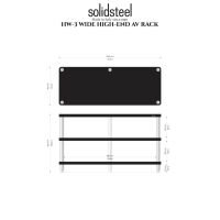 Solidsteel HW-3 (biały połysk). Stolik audio. - 2