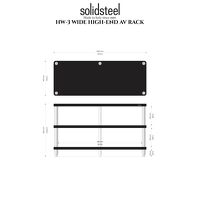 Solidsteel HW-3 (biały połysk). Stolik audio. - 2