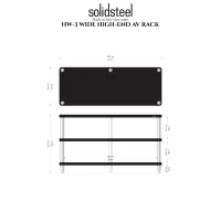 Solidsteel HW-3 (biały połysk). Stolik audio. - 2