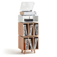 NorStone Stockholm 1100 (biały/dąb). Stolik audio. - 3