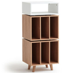 NorStone Stockholm 1100 (biały/dąb). Stolik audio.