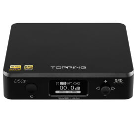 Topping D50S (czarny). Przetwornik cyfrowo-analogowy z Bluetooth.