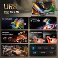 Hisense 4K 55UR8S. Telewizor RGB-MiniLED 55