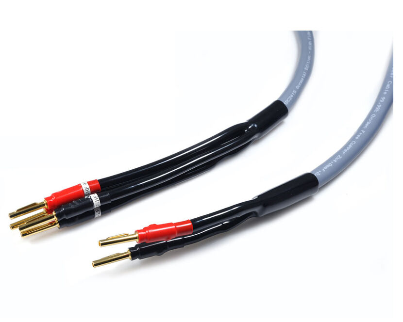Melodika MDBW41530G. Przewody głośnikowe z wtykami typu banan bi-wire (2x3m).