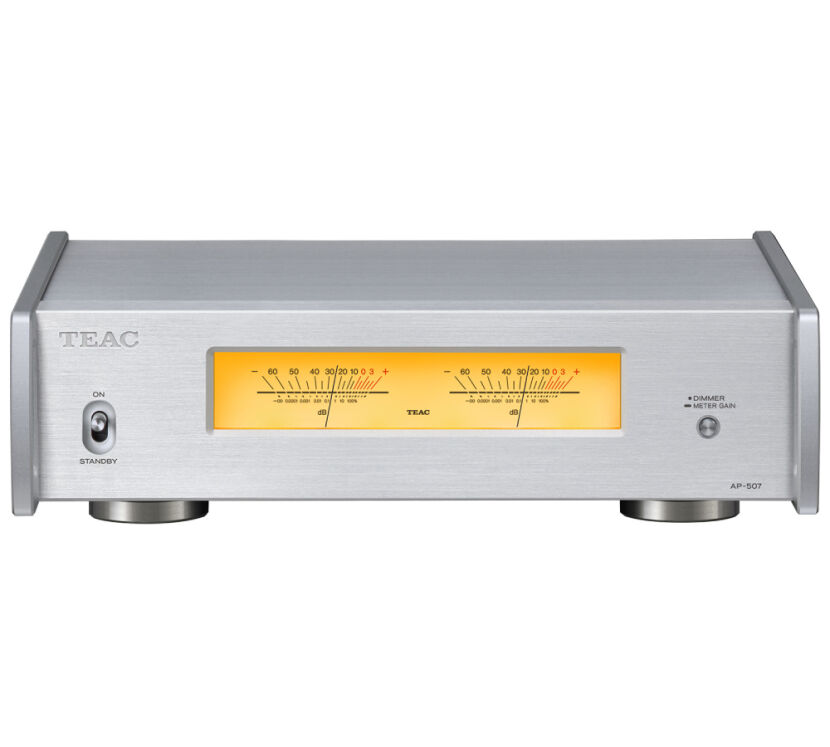 Teac AP-507 (srebrny). Końcówka mocy stereo.