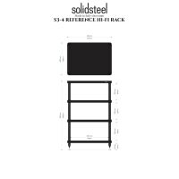 Solidsteel S3-4 (biały). Stolik audio. - 2
