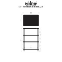 Solidsteel S3-4 (biały). Stolik audio. - 2