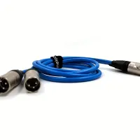 Melodika SB2X25 Sky Blue. Interkonekt audio XLR (2x2.5m). - 3