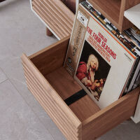 NorStone Oslo Vinyl 800 (biały/dąb). Stolik audio. - 5