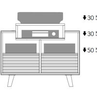 NorStone Oslo Vinyl 800 (biały/dąb). Stolik audio. - 7
