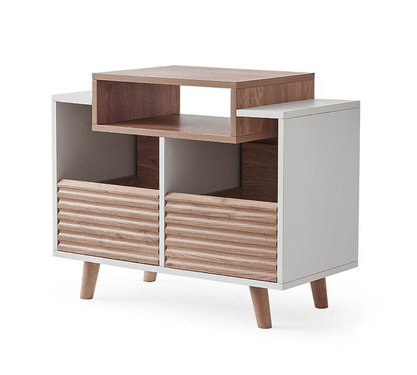 NorStone Oslo Vinyl 800 (biały/dąb). Stolik audio.