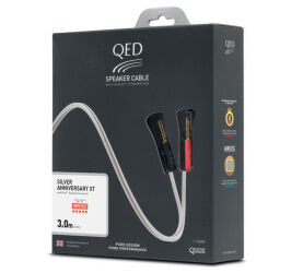 Qed QE1432 Silver Anniversary XT (3.0m). Przewód głośnikowy z wtykami typu banan.