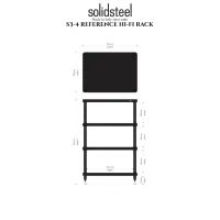 Solidsteel S3-4 (czarny). Stolik audio. - 2