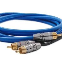Melodika SBSWY05 Sky Blue. Przewód subwooferowy typu Y RCA - 2xRCA (0.5m). - 2