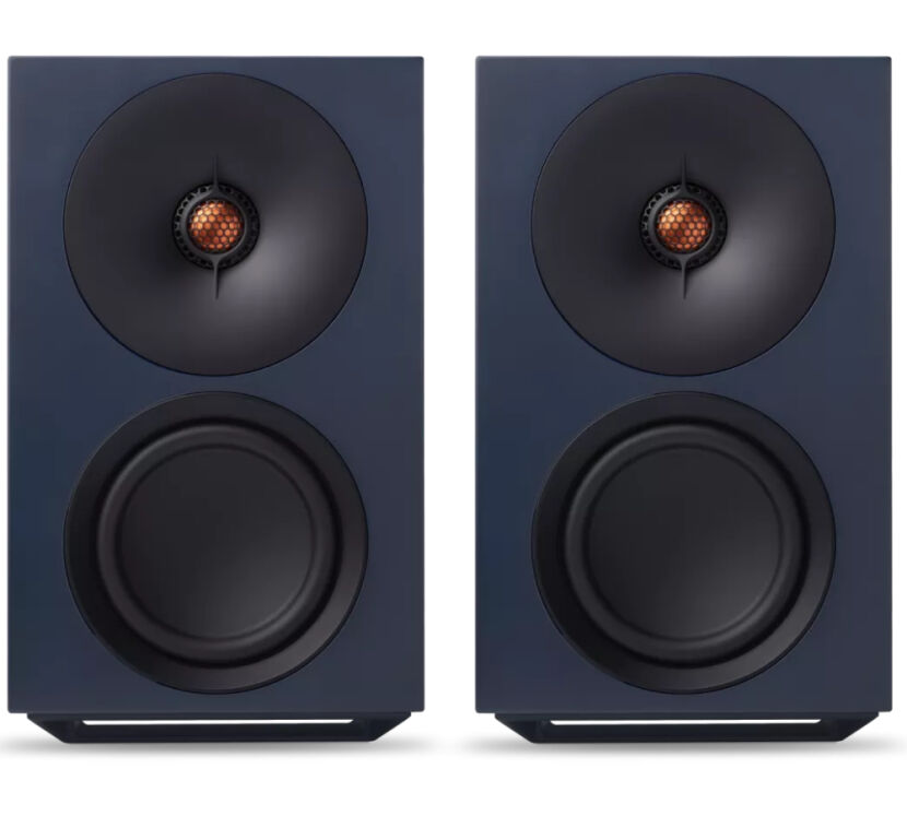 Cambridge Audio L/R S (niebieski). Aktywne kolumny podstawkowe.