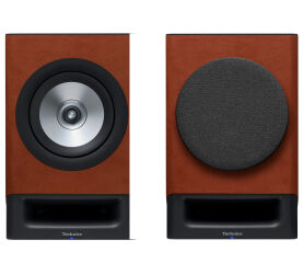 Technics SC-CX700 (brązowy). Aktywne kolumny podstawkowe.