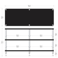 Solidsteel HFW-3XL (czarny połysk). Stolik audio. - 2