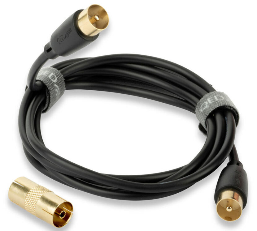 QED Connect QE8154. Przewód koaksjalny z adapterem TV (1.5m).