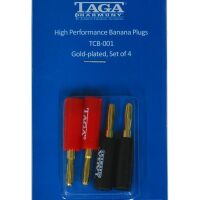 Taga Harmony TCB-001. Wtyki głośnikowe typu banan czarny/czerwony (4sztuki). - 3