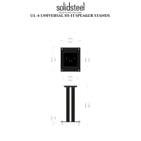 Solidsteel UL-4 (czarny). Podstawki głośnikowe. - 2