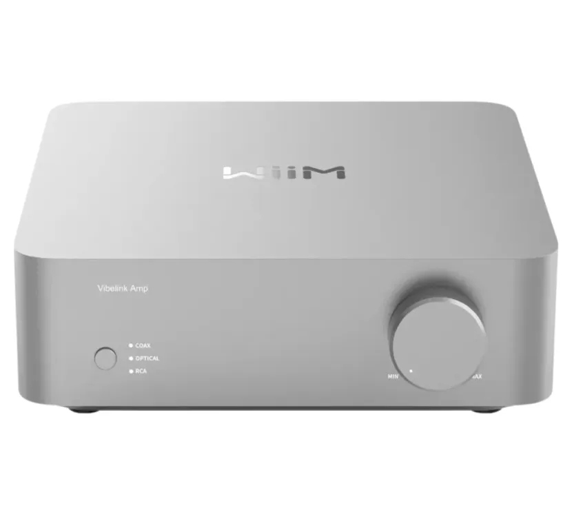 WiiM Vibelink Amp (srebrny). Wzmacniacz stereo.