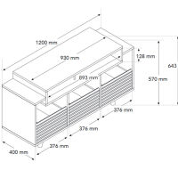 NorStone Oslo 1200 (biały). Stolik audio. - 5