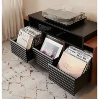NorStone Oslo Vinyl 1200 (biały/dąb). Stolik audio. - 4