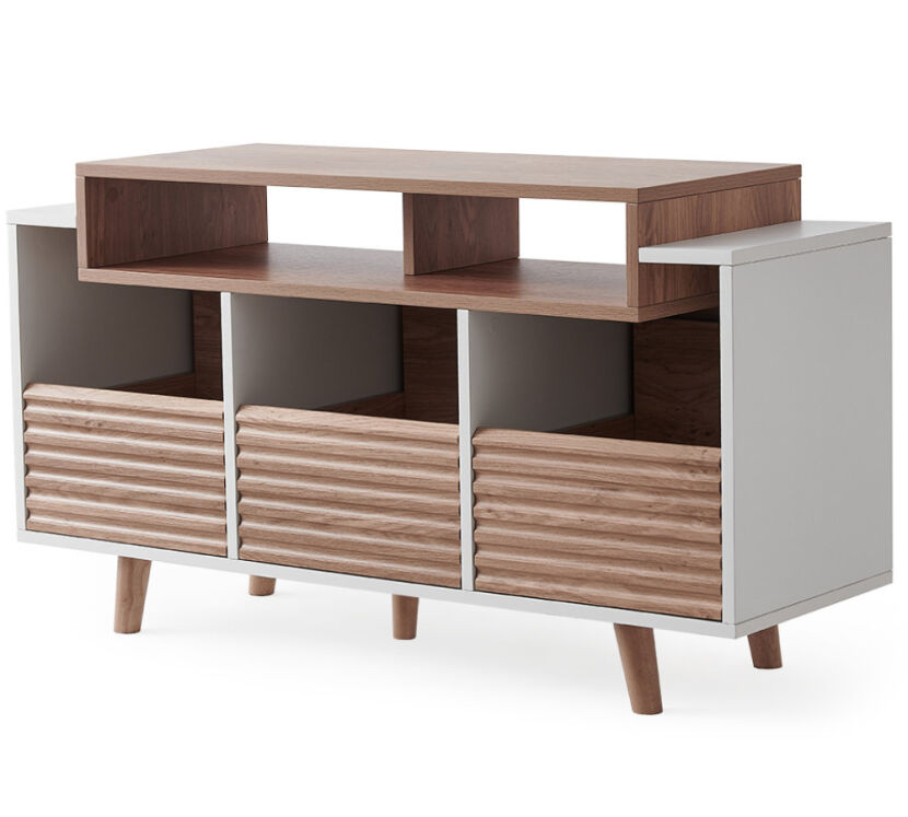 NorStone Oslo Vinyl 1200 (biały/dąb). Stolik audio.
