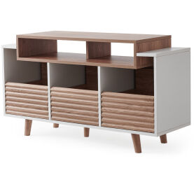 NorStone Oslo Vinyl 1200 (biały/dąb). Stolik audio.