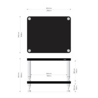 Solidsteel HY-2 (czarny). Stolik audio. - 2