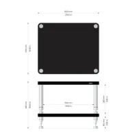Solidsteel HY-2 (czarny). Stolik audio. - 2