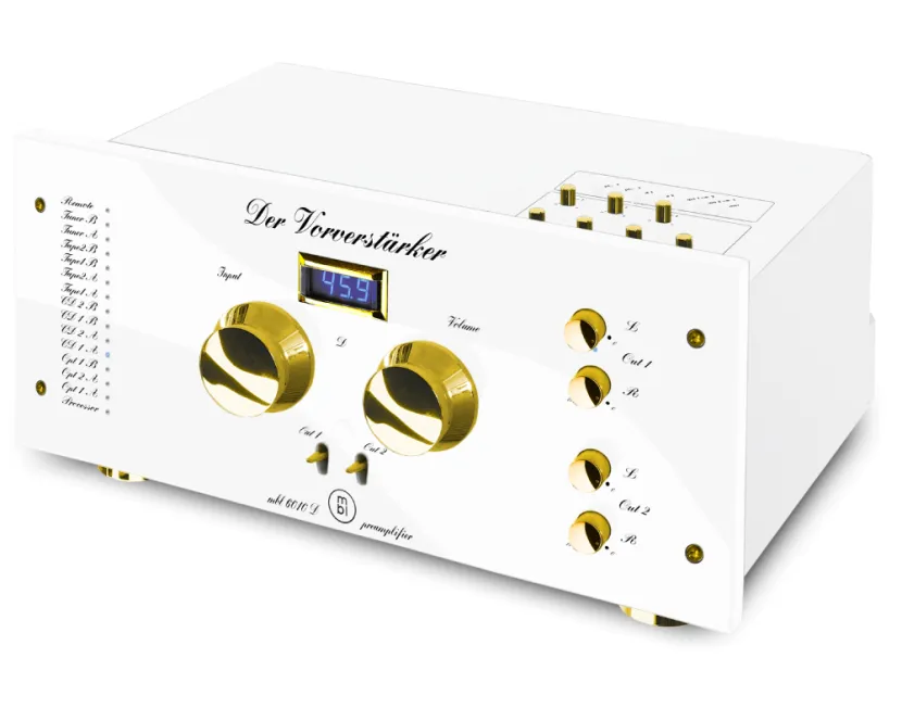 MBL Reference Line Preamplifier 6010 D (biały/złoto). Przedwzmacniacz stereo.