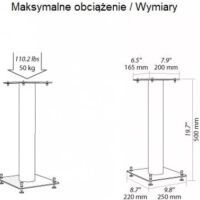NorStone Stylum 1 (biały). Podstawki głośnikowe. - 2