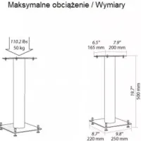 NorStone Stylum 1 (biały). Podstawki głośnikowe. - 2
