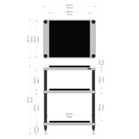 Solidsteel S5-3 (czarny). Stolik audio. - 2