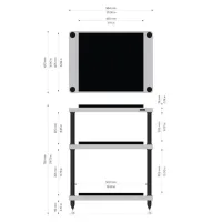 Solidsteel S5-3 (czarny). Stolik audio. - 2
