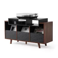 NorStone Oslo 1200 (czarny/orzech). Stolik audio. - 2