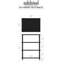 Solidsteel S2-4 (czarny). Stolik audio. - 2