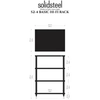 Solidsteel S2-4 (czarny). Stolik audio. - 2