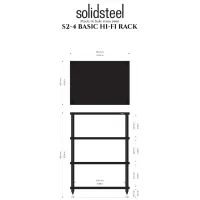 Solidsteel S2-4 (czarny). Stolik audio Hi-Fi. - 2
