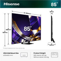 Hisense 4K 85U7S PRO. Telewizor ULED 85