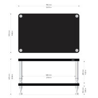 Solidsteel HY-2L (czarny). Stolik audio. - 2