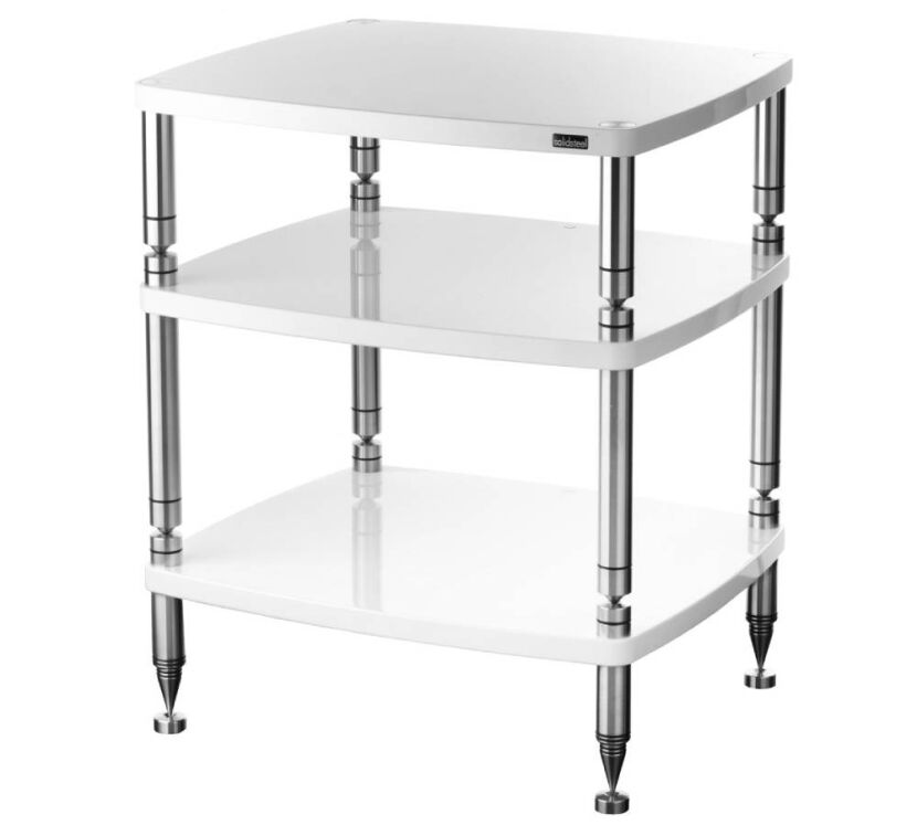Solidsteel HF-3 (biały połysk). Stolik audio.