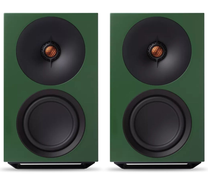 Cambridge Audio L/R S (zielony). Aktywne kolumny podstawkowe.