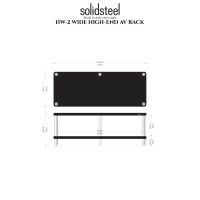 Solidsteel HW-2 (czarny). Stolik audio. - 2