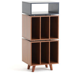 NorStone Stockholm 1100 (czarny/orzech). Stolik audio.