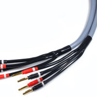 Melodika MDBA41520G (2.0m). Przewód głośnikowy z wtykami typu banan bi-amp. - 2