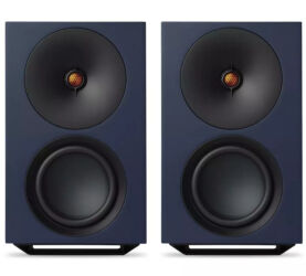 Cambridge Audio L/R X (niebieski). Aktywne kolumny podstawkowe.