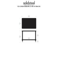 Solidsteel S3-2 (biały). Stolik audio. - 2