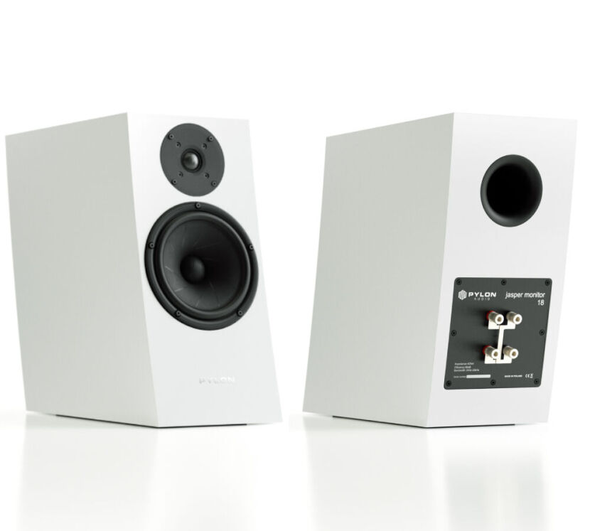 Pylon Audio Jasper Monitor 18 (biały). Kolumny podstawkowe.